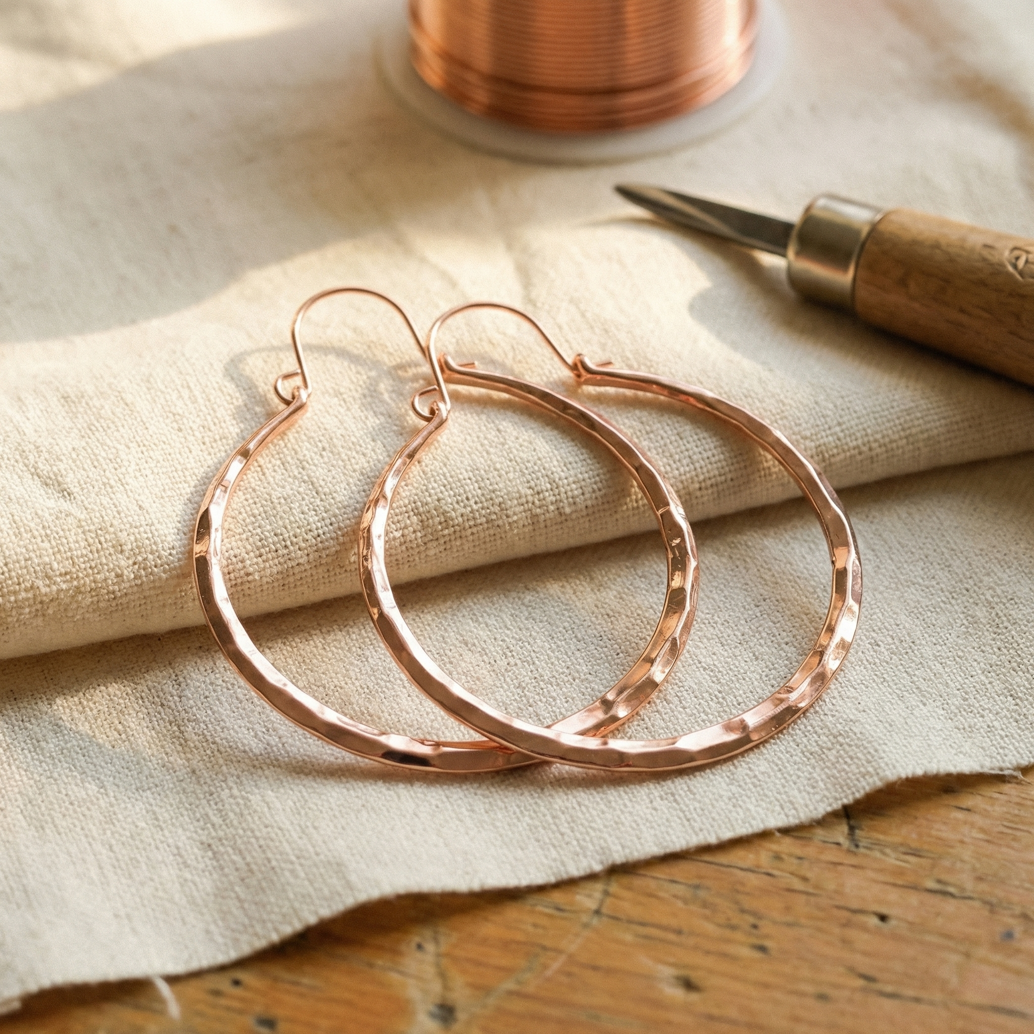 Caldwell Willow Copper Earrings