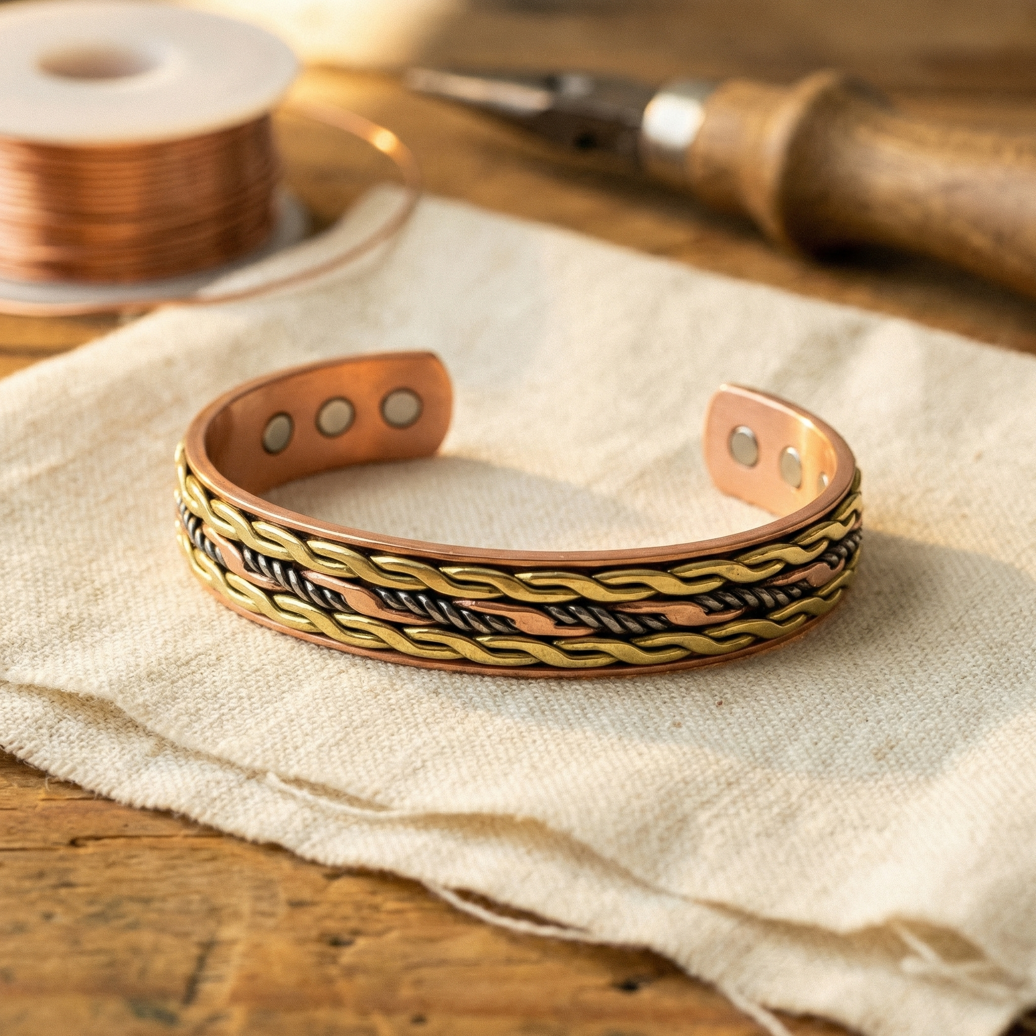 Caldwell Weave Copper Bracelet
