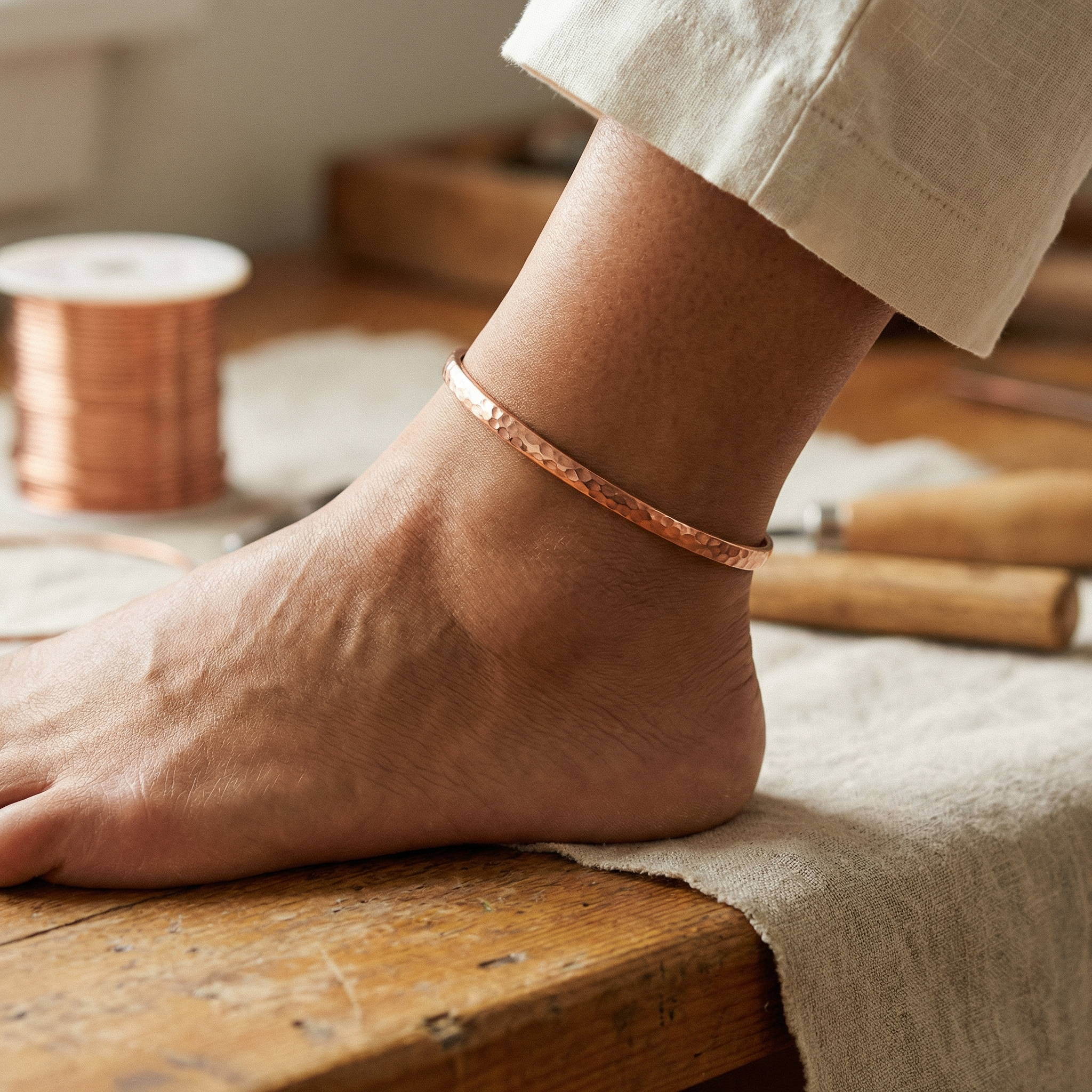 Caldwell Sand Copper Anklet