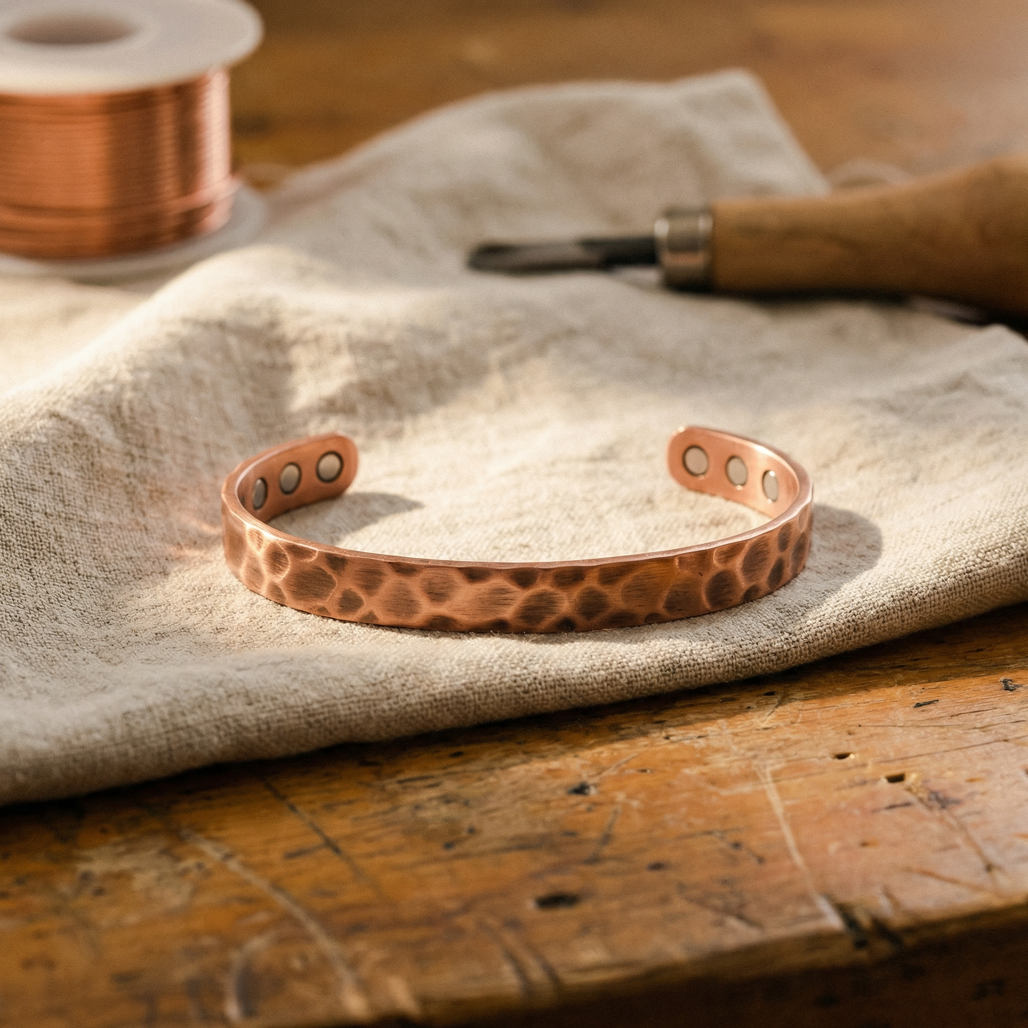 Caldwell Furrow Copper Bracelet