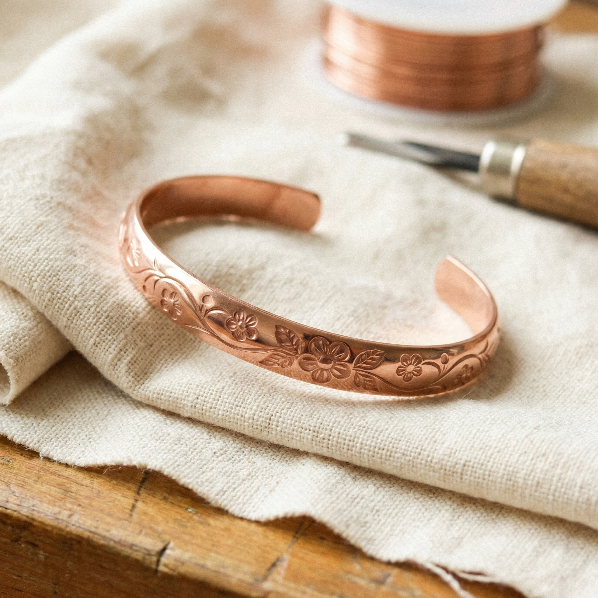 Caldwell Bloom Copper Bracelet