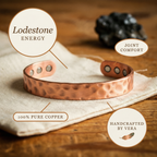 Vera's Lodestone Copper Bracelet