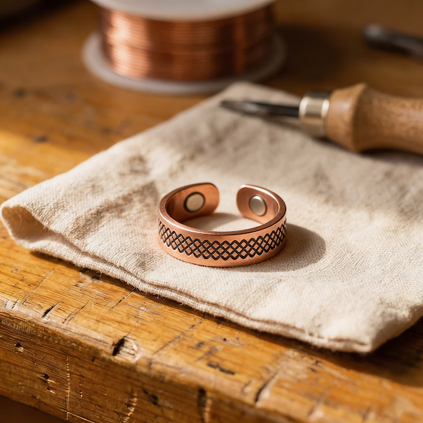 Caldwell Grid Copper Ring