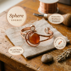 Vera's Sphere Orange Copper Bracelet