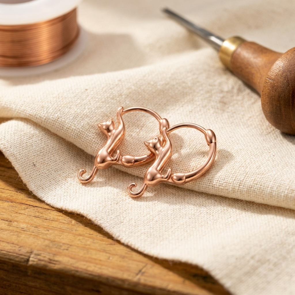 Caldwell Swirl Copper Earrings